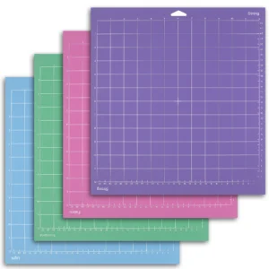 Cricut-kompatibel – 4er-Set Schneidematten 30x30 cm (StandardGrip, LightGrip, StrongGrip, FabricGrip)